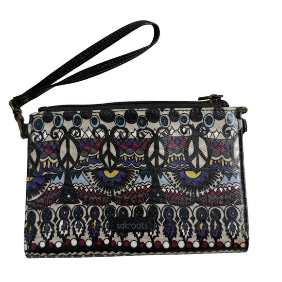 Sakroots Sak Artist Olympic Wristlet Wallet One World Multi Color Phone Friendly - Picture 2 of 8